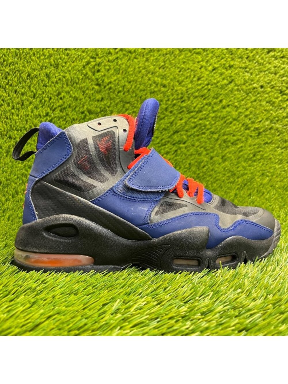 Nike Air Max 2 High Boys Size 6.5Y‎ Black Blue Orange Basketball Shoes Sneakers